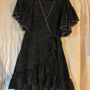 Polka dot wrap dress
